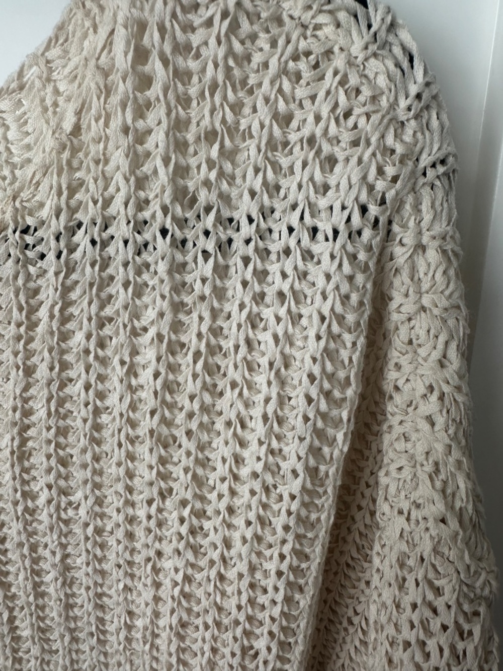 Zara Open Knit Crochet Interwoven Size L - Picture 4 of 5